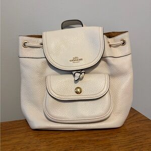 Coach Ivory Leather Backpack